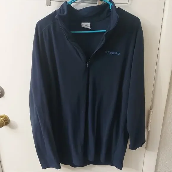 Columbia Blue Zip Front Jacket  L Gorpcore Fisherman Cabincore Classicore Preppy - Picture 2 of 12